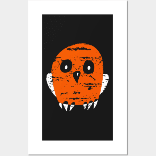 Cute Orange Owl. Happy Halloween! Posters and Art